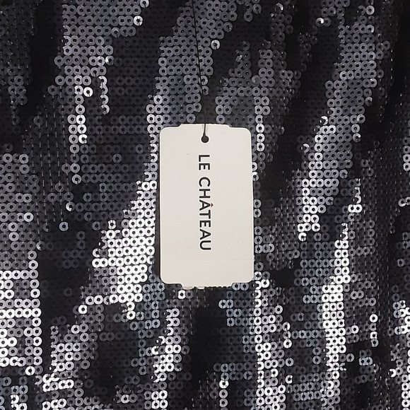 XS | Le Château | Glitzy Zebra Print Sequined Dress - Picture 2 of 6